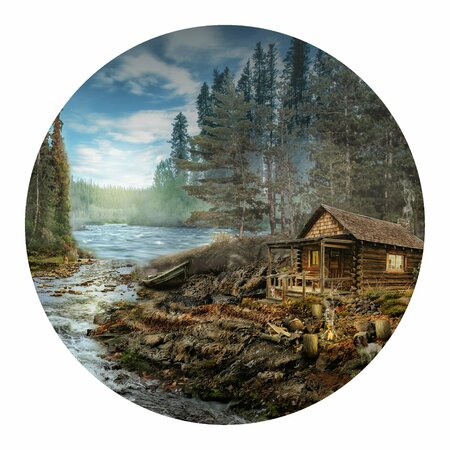 NEXT INNOVATIONS Rustic Retreat Round Wall Art 101410050-RUSTICRETREAT